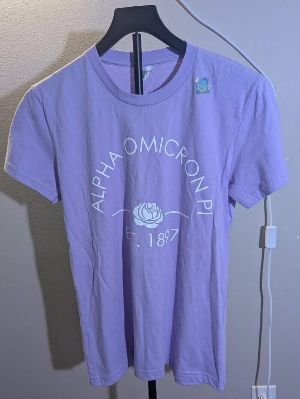 American Apparel Lavender Light Purple Alpha Omicron Pie Sorority T-Shirt